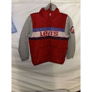 Kids Levi's‎ 2fer Puff VestRed Grey Small